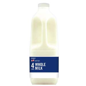 Milk 4 Pints Blue